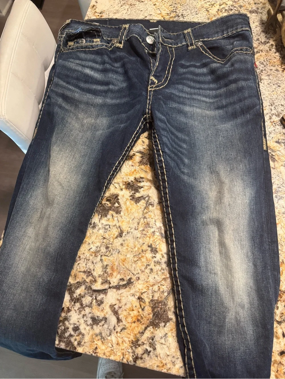 True Religion Men's Skinny Jeans in Dark Blue Wash